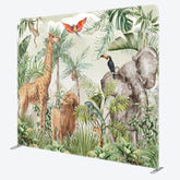 Aperturee - Aperturee Safari Wild Animals Jungle Square Tension Backdrop